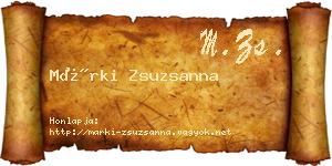 Márki Zsuzsanna névjegykártya